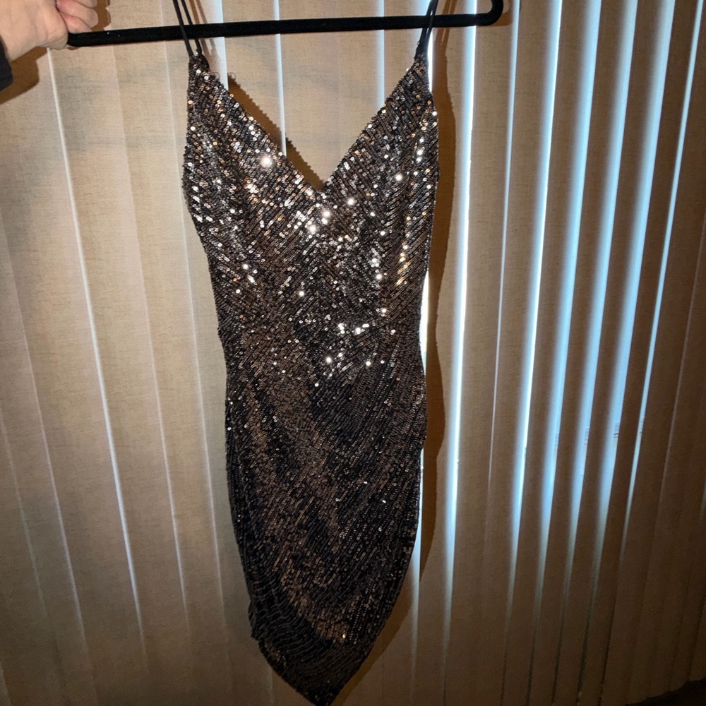 Windsor Black Sequin Mini Dress